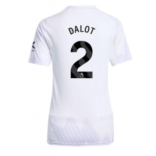 Manchester United Diogo Dalot #2 Fußballbekleidung Auswärtstrikot Damen 2025-26 Kurzarm